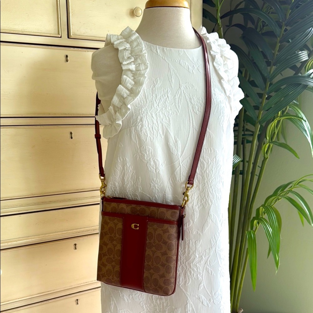 Coach Kitt Signature Brown and Crossbody Bag